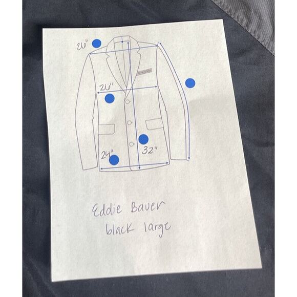 EDDIE BAUER Weatheredge Men’s Size Large L Parka Winter Snow Jacket Coat Black - Picture 5 of 5